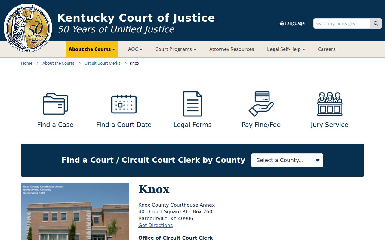 Knox County criminal court cases clerk and courthouse information