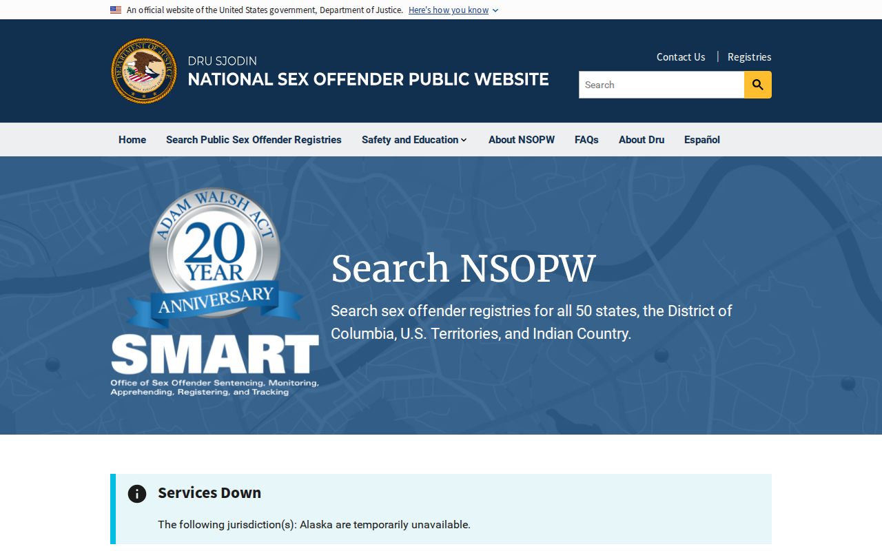 National registry search used with a Knox County sex offender search